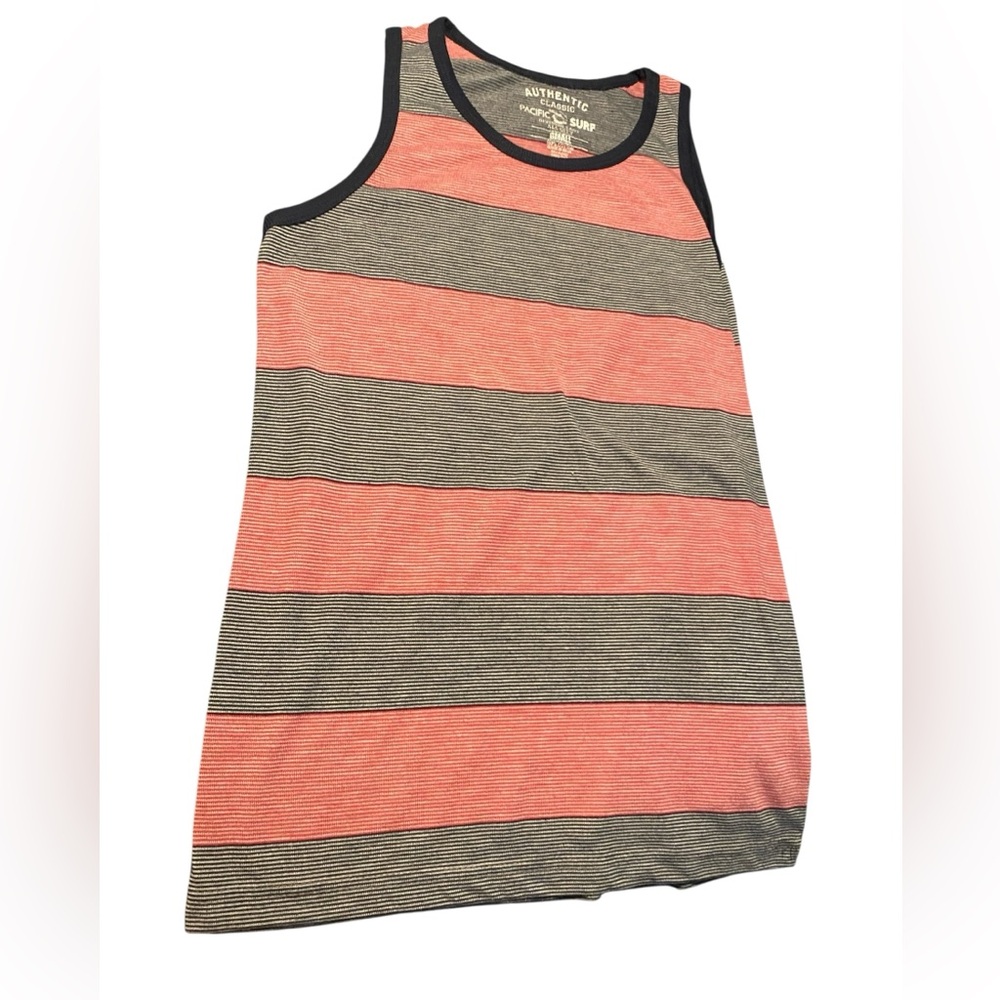 Red and Blue Striped Tank Top Relaxed Fit